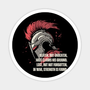 Poetic Ares - Beaten but Unbeaten - Greek Mythology & Epic Magnet